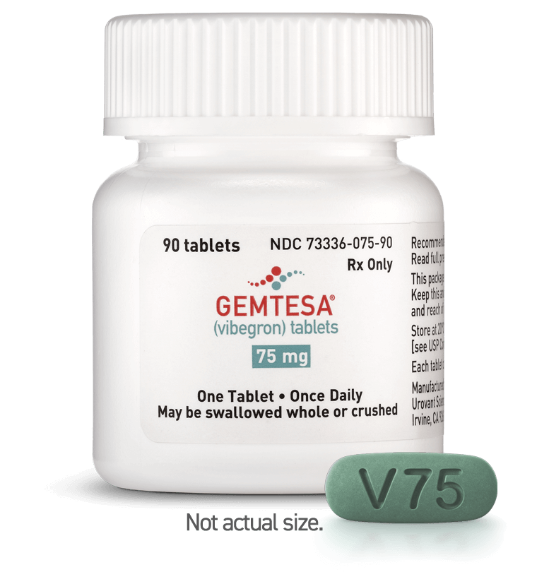 GEMTESA® pill bottle.